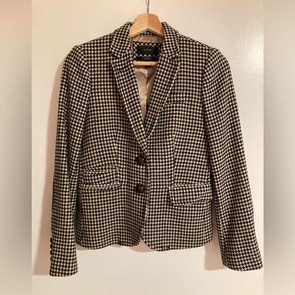 J. Crew houndstooth blazer